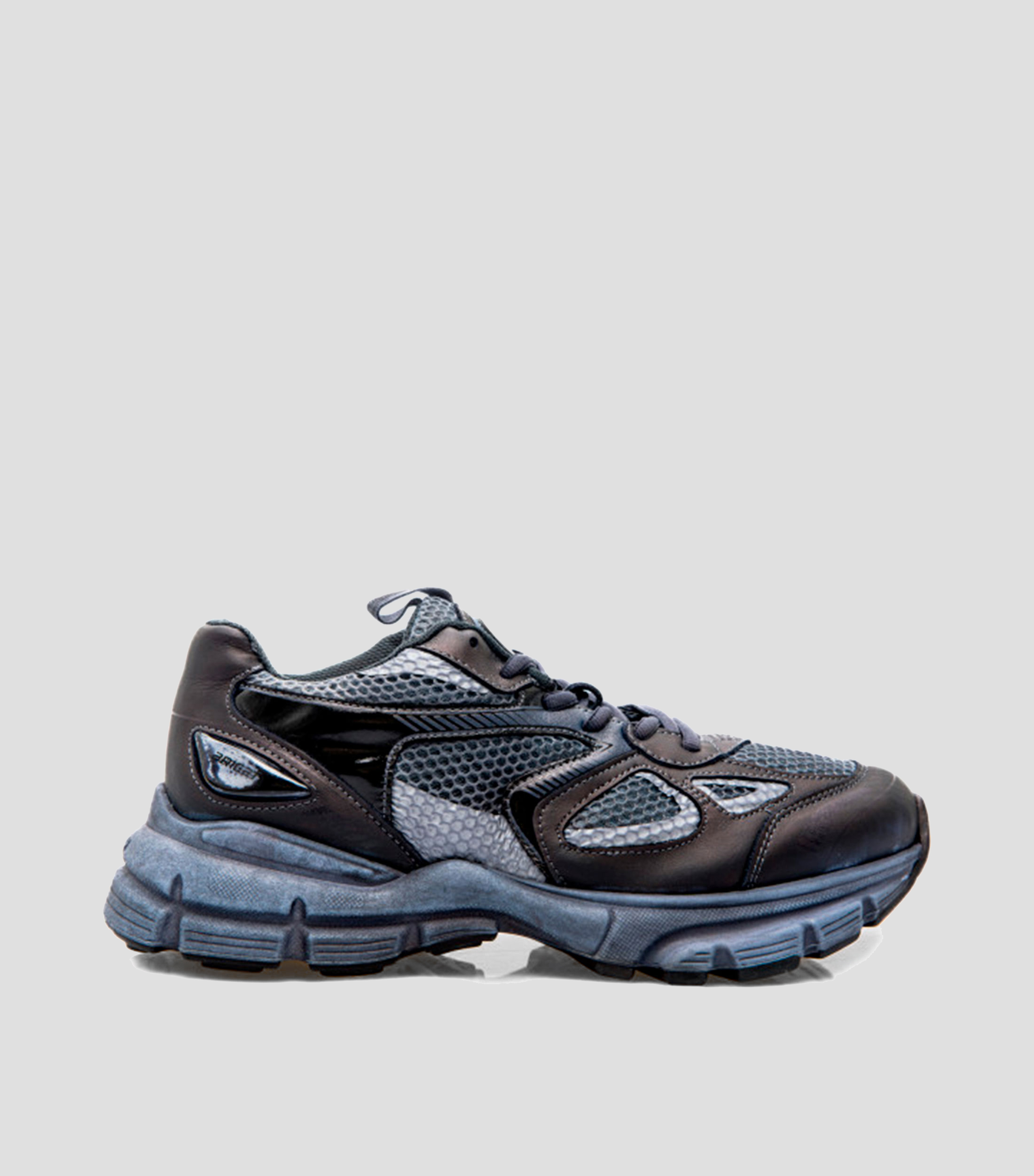 Tenis casuales Marathon Dip Dye en piel, azules Hombre